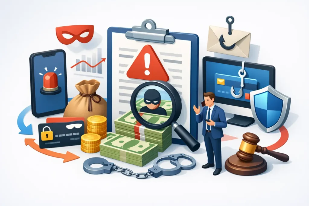 خطوات التبليغ عن الاحتيال المالي بوضوح